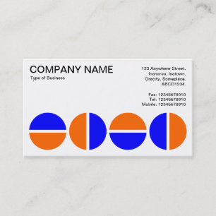 Rotende Kreise - Blau und Orange Visitenkarte