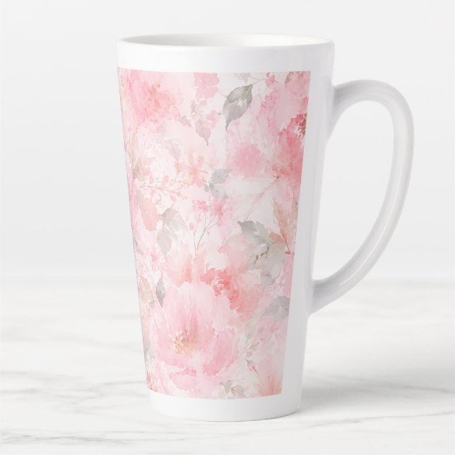 Rötenwasserfarben-Blumen Milchtasse (Rechts)