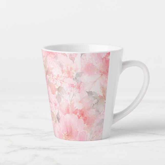 Rötenwasserfarben-Blumen Milchtasse (Rechts)