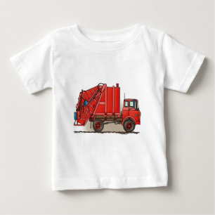 Roter Abfall-LKW Baby T-shirt