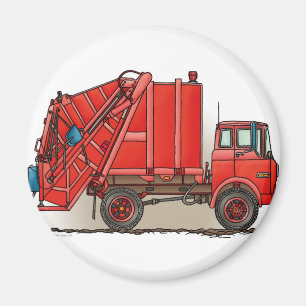 Roter Abfall-LKW Magnet