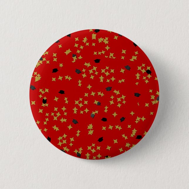 Roter Abschluss Confetti Tasten Button (Vorderseite)