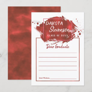 Roter Abschluss   Paint Spritzer Grad Party Ratsch Einladung