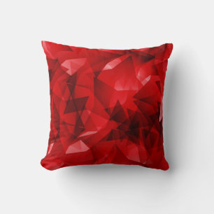 Roter abstrakter geometrischer Kristallhintergrund Kissen