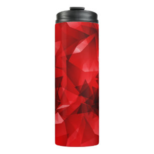 Roter abstrakter geometrischer Kristallhintergrund Thermosbecher
