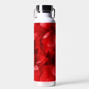 Roter abstrakter geometrischer Kristallhintergrund Trinkflasche