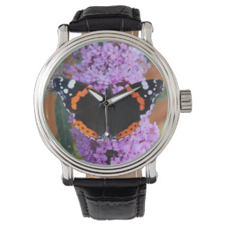 Roter Admiral Schmetterlingsuhr Armbanduhr