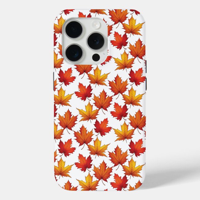 Roter Ahorn Verlasst Muster. Fall Pattern Case-Mate iPhone Hülle (Rückseite)