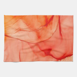 Roter Alkoholtupfer Geschirrtuch