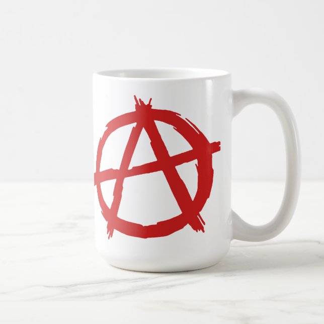 Roter Anarchist ein Symbol-Anarchie-Logo Kaffeetasse (Rechts)