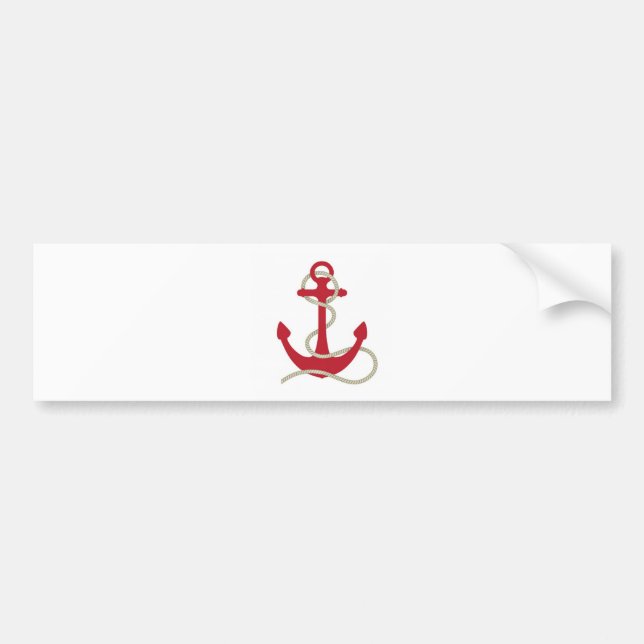Roter Anker Autoaufkleber (Vorne)