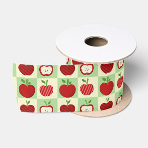Roter Apfel Kariert Süßer Herbst Lehrer Geschenkve Satinband