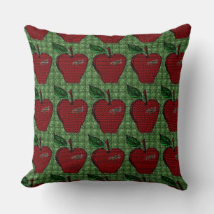 Roter Apfel/Landminzkopf Kopfkissen-Design 2 Kissen