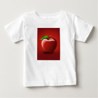 Roter Apfel-Logo Baby Feinjersey-T-Shirt