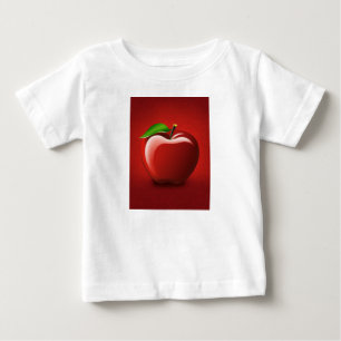 Roter Apfel-Logo Baby Feinjersey-T-Shirt T-shirt