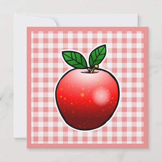 Roter Apfel Muttertag Karte (Vorderseite)