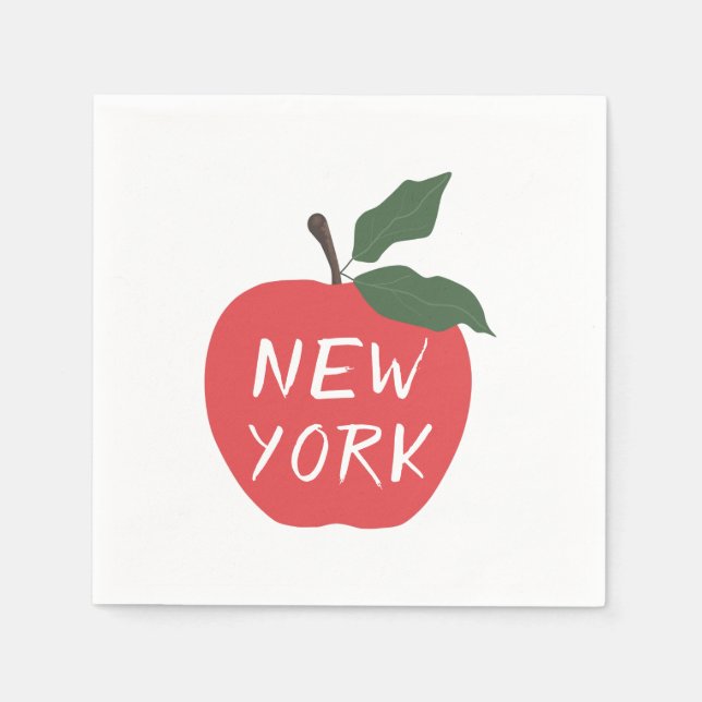 Roter Apfel New York Party Serviette (Vorderseite)
