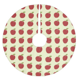 roter Apfel Polyester Weihnachtsbaumdecke