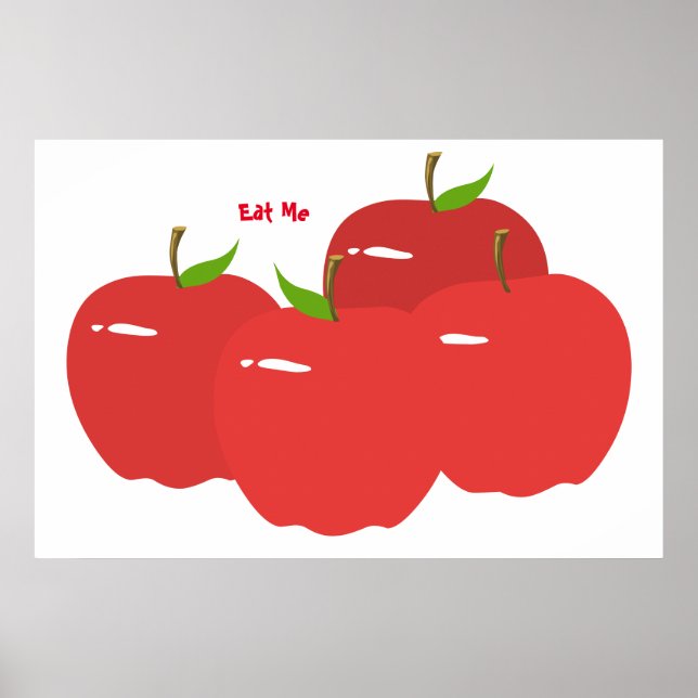 Roter Apfel Poster (Vorne)