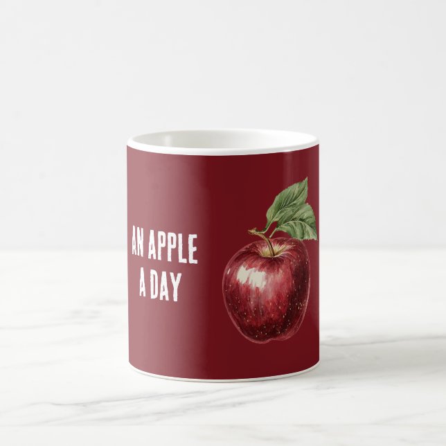 Roter Apfel pro Tag Kaffeetasse (Mittel)
