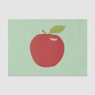 roter Apfel Seidenpapier