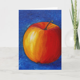Roter Apfel - Stillleben-Malerei Karte