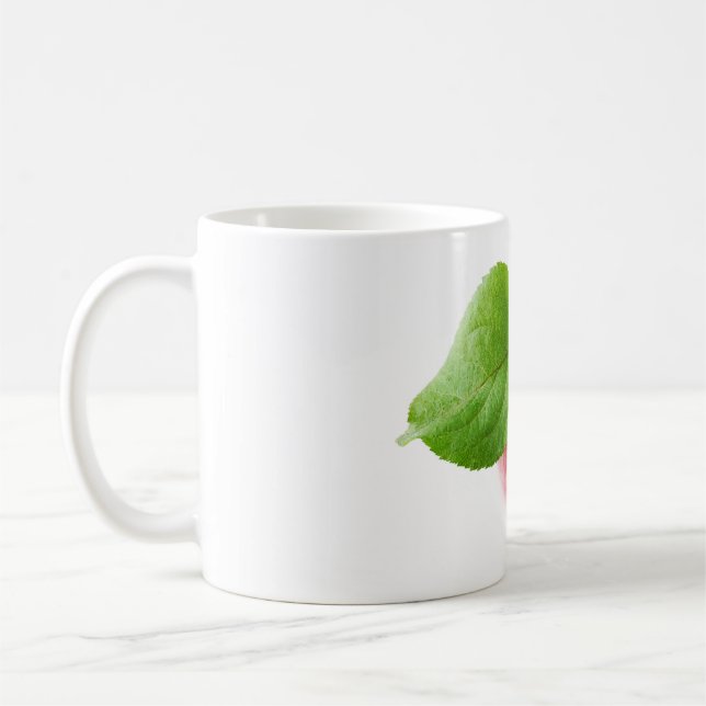 Roter Apfel von oben Kaffeetasse (Links)