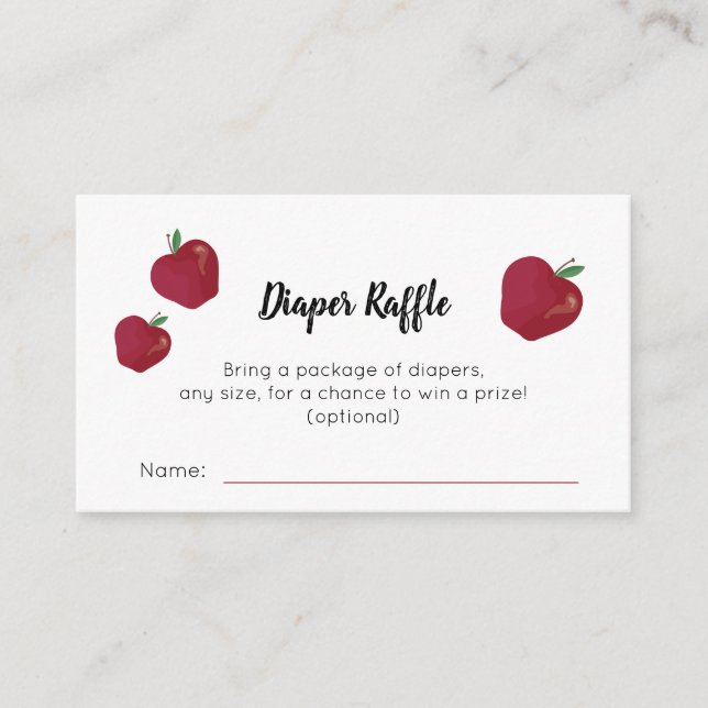 Roter Apfel Windelwanz Begleitkarte (Vorderseite)