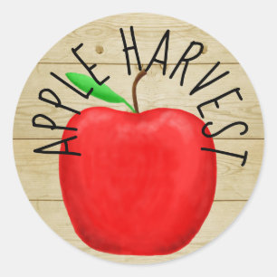 Roter Apfelsaft, Holzschild Runder Aufkleber