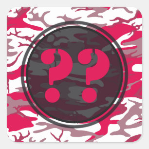 Roter Aufkleber mit benutzerdefinierten Camouflage