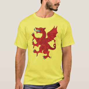 Roter aufsteigender Drache T-Shirt