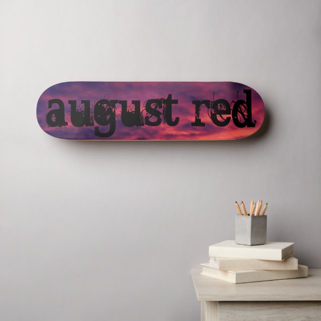 roter August Skateboard (Wandkunst (Horz))