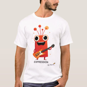 Roter Außerirdischer mit Gitarre   AUSDRUCK - Von  T-Shirt