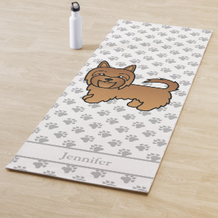 Roter Australischer Terrier Süßer Cartoon-Hund & N Yogamatte