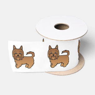 Roter Australischer Terrier Süßer Cartoon-Hund Satinband