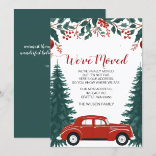 Roter Auto Weihnachten Wir Haben Uns Verlegt Feier