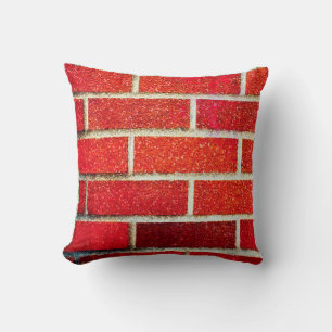 Roter Backstein & Glitter-Weihnachtsfeier Modern G Kissen
