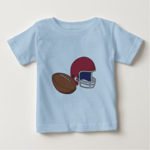 Roter Ball des Football-Helm-n Baby T-shirt