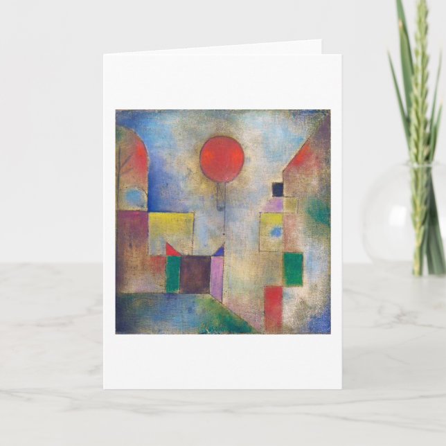 Roter Ballon, Klee Karte (Vorderseite)