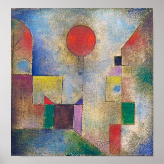 Roter Ballon, Klee Poster (Vorne)