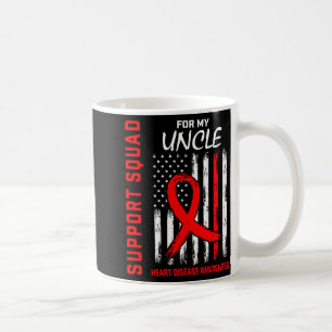 Roter Band Onkel Herzkrankheit Bewusstseinsflagge Kaffeetasse