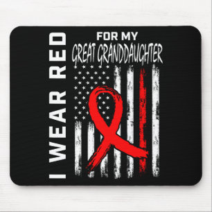 Roter Band Ur-Enkelin Herzkrankheit bewusst Mousepad