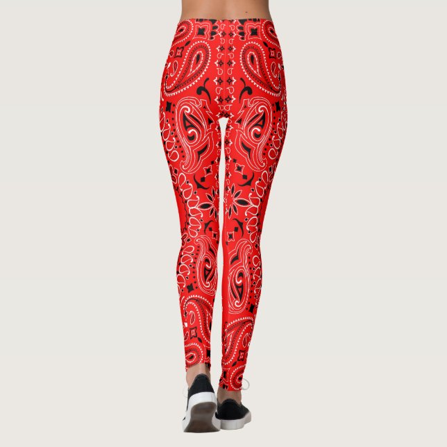 Roter Bandana Leggings (Rückseite)