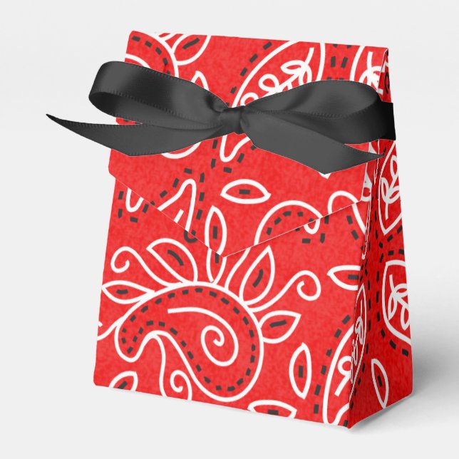 Roter Bandana-Party für Western Geschenkschachtel (Vorderseite)