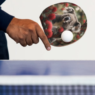 Roter Banksienbaum mit Koala-Bär, Crew Socken Tischtennis Schläger