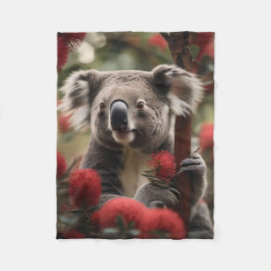 Roter Banksienbaum mit Koala-Bär, Fleecedecke