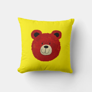 Roter Bär Kissen