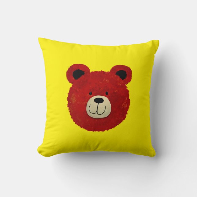 Roter Bär Kissen (Vorderseite)