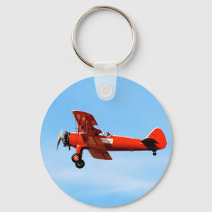 Roter Baron Doppeldecker Schlüsselanhänger