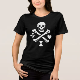 Roter Bart schwarzes T-Shirt für Frauen Tri-Blend Shirt